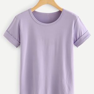 Shein Rolled Sleeve Tshirt
